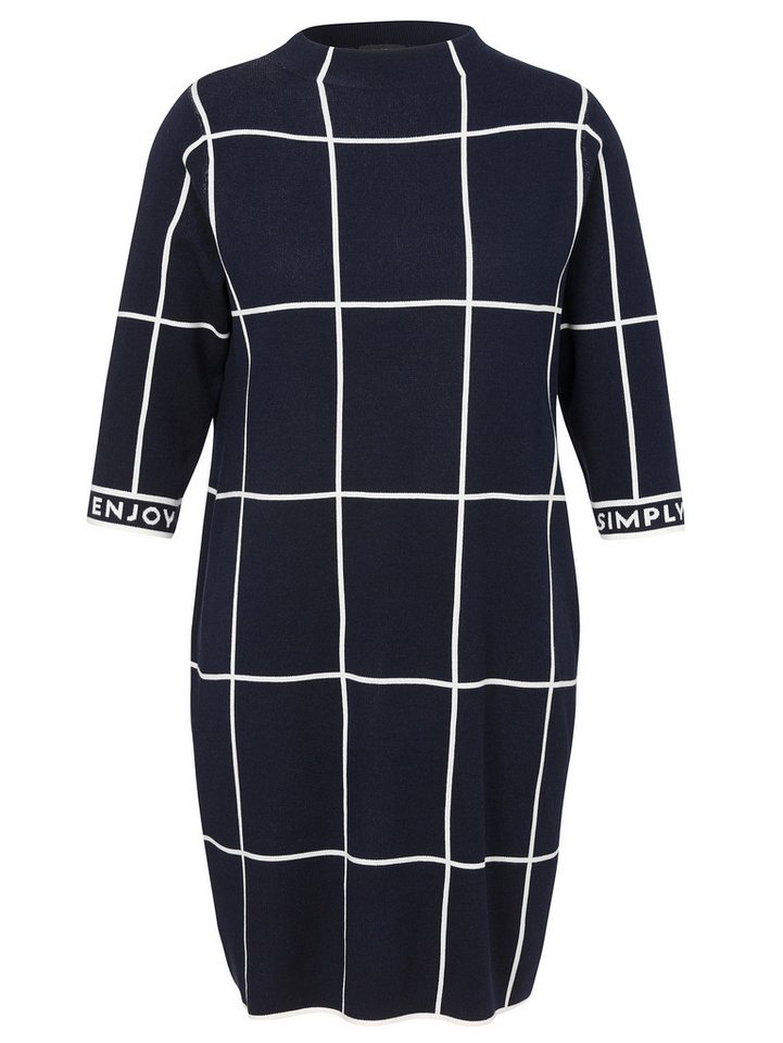 VIA APPIA Strickkleid Kleid Kelchkragen 3/4 Arm Jacquard von VIA APPIA