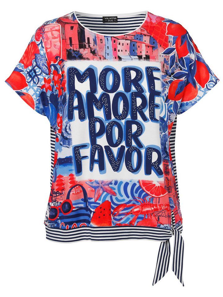 VIA APPIA T-Shirt T-Shirt Rundhals 1/2 Arm Druck Motiv von VIA APPIA