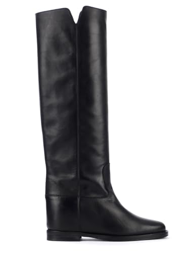 VIA ROMA 15 Stiefel Modell 1586 In Schwarzem Malibu-Leder, Size: 36 von VIA ROMA 15