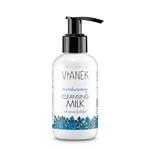 VIANEK feuchtigkeitsspendende Reinigungsmilch. Milk makeup entferner für sensible Haut entfernt Augen LippenMakeup auch für wasserfestes Make up geeignet. Vegan Naturkosmetik Größe 150 ml. von VIANEK