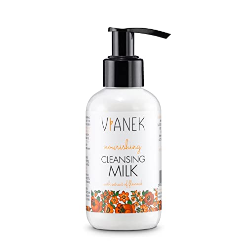 VIANEK pflegende Reinigungsmilch. Milk makeup entferner für sensible Haut entfernt Augen LippenMakeup auch für wasserfestes Make up geeignet. Vegan Naturkosmetik Größe 150 ml. von VIANEK