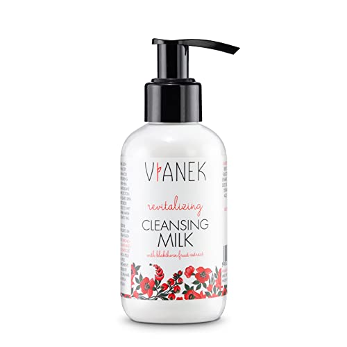 VIANEK revitalisierende Reinigungsmilch. Milk makeup entferner für sensible Haut entfernt Augen LippenMakeup auch für wasserfestes Make up geeignet. Vegan Naturkosmetik Größe 150 ml. von VIANEK