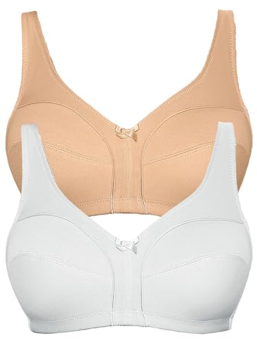 VIANIA! 2er Pack Baumwoll Soft BH Basic 105452 Gr. 80 B in Makeup-Weiss von VIANIA!