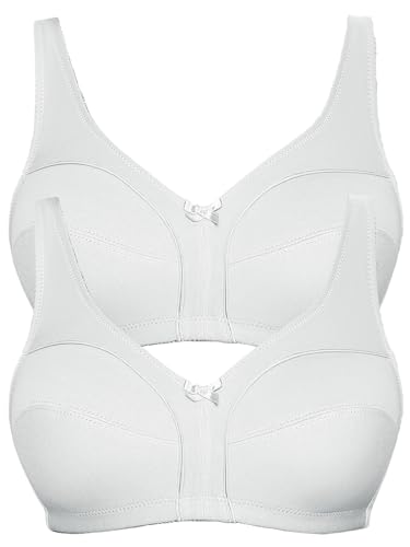 VIANIA! 2er Pack Baumwoll Soft BH Basic 105452 Gr. 85 C in Weiss von VIANIA!