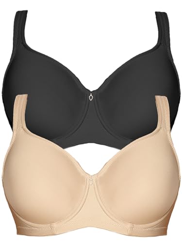 VIANIA! 2er Pack Minimizer Bügel BH Basic 14586 Gr. 110 E in schwarz-Silk von VIANIA!