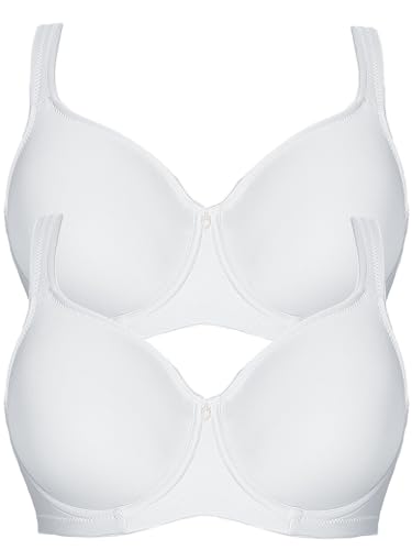 VIANIA! 2er Pack Minimizer Bügel BH Basic 14586 Gr. 80 E in Weiss von VIANIA!