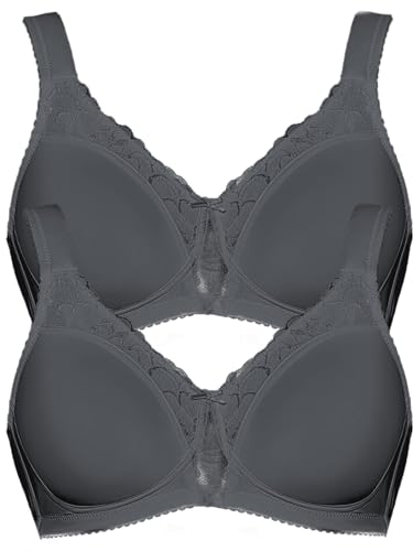 VIANIA! 2er Pack Soft BH Helga 184460 Gr. 95 C in Graphite von VIANIA!