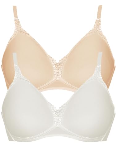 VIANIA! 2er Pack Spacer BH Carola 201414 Gr. 80 C in Cream-Nude von VIANIA!