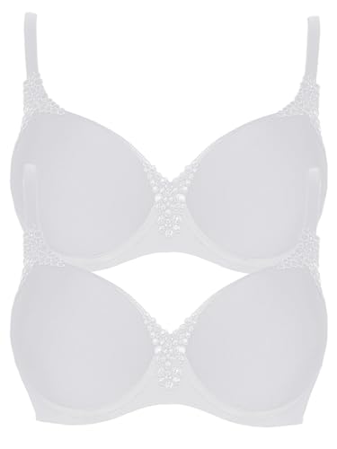 VIANIA! 2er Pack Spacer Bügel BH Carola 151414 Gr. 100 B in Weiss von VIANIA!