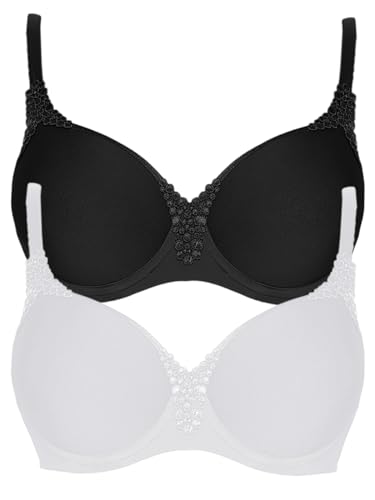 VIANIA! 2er Pack Spacer Bügel BH Carola 151414 Gr. 80 G in schwarz-Weiss von VIANIA!