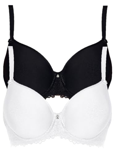VIANIA! 2er Pack Spacer Bügel BH Leni 204461 Gr. 95 D in Champagner-schwarz von VIANIA!