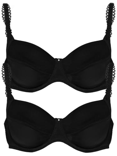 VIANIA! 2er Pack Spacer Bügel BH Sally 144457 Gr. 90 E in schwarz von VIANIA!