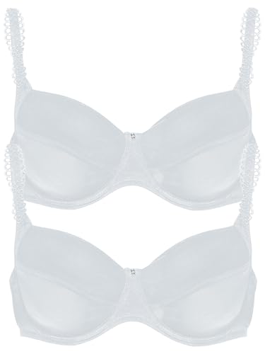VIANIA! 2er Pack Spacer Bügel BH Sally 144457 Gr. 95 B in Weiss von VIANIA!