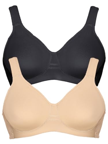 VIANIA! 2er Pack Sport BH Workout 14750 Gr. 105 C in Haut-schwarz von VIANIA!