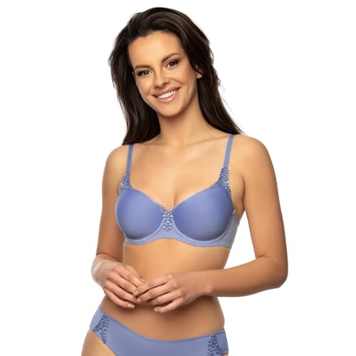 VIANIA! Bügel-BH 151414 Carola mit gemoldeten Spacercups Blau (Cornflower), Größe:95, Cup:G von VIANIA!