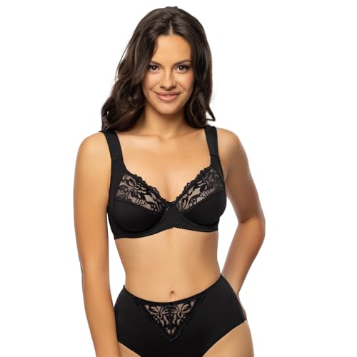 VIANIA! Bügel-BH 184461 Helga Komfortträger vorgeformte Cups Farbe Schwarz, Größe:80, Cup:C von VIANIA!