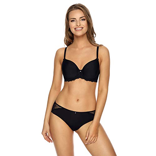 VIANIA! Bügel-BH 204461 Leni gemoldete Spacercups schmale Träger Farbe Schwarz, Größe:85, Cup:C von VIANIA!