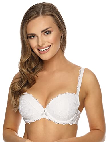 VIANIA! Dekolleté Push-Up BH Leni 204463 mit Bügel Dirndl-BH Farbe Weiß, Größe:70, Cup:A von VIANIA!