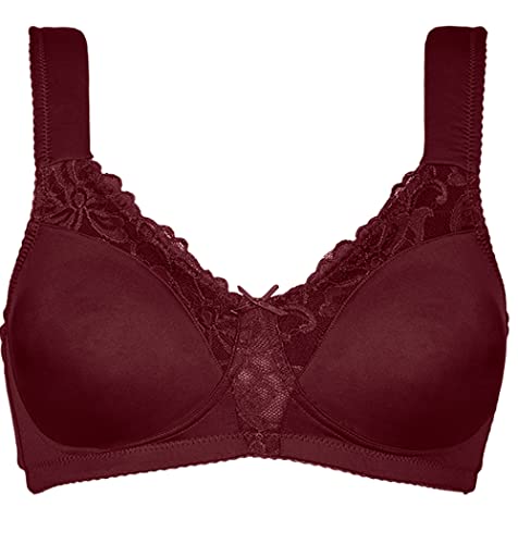 VIANIA! Soft-BH 184460 Helga Komfortträger vorgeformte Cups Farbe Burgundy, Größe:100, Cup:B von VIANIA!