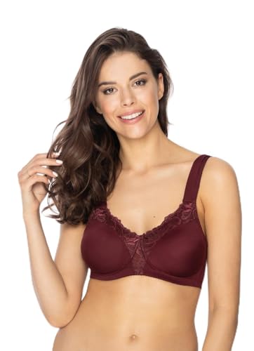 VIANIA! Soft-BH 184460 Helga Komfortträger vorgeformte Cups Farbe Burgundy, Größe:100, Cup:B von VIANIA!