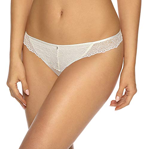 VIANIA! String-Tanga Leni 204060 mit seitlicher Spitze Farbe Champagner, Größe:38 von VIANIA!