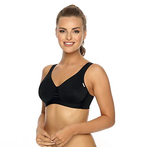 VIANIA! Wellness BH Sport-BH 14750 CoolQuick Middle Function Farbe Schwarz, Größe:85, Cup:D von VIANIA!