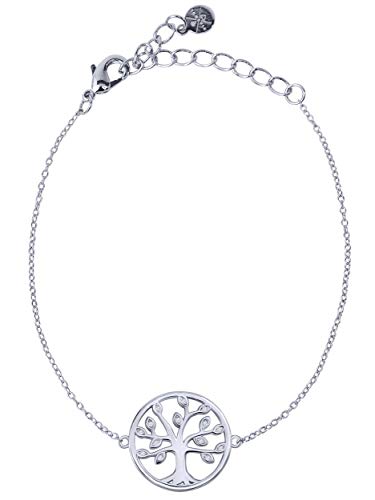 VIASOUL® Armband Lebensbaum I Baum des Lebens I Armband für Damen I Tree of Life Armkette I Mit 585er Gold überzogen I Der Original Lebensbaum (Weißgold) von VIASOUL