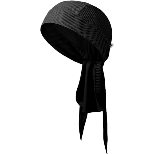 VIAUMBR Bandana Cap KopftüCher Kopfbedeckung Herren Damen Sommer Durag Piraten Fahrrad Kopftuch Piratentuch Tuch Pirat Schwarz von VIAUMBR