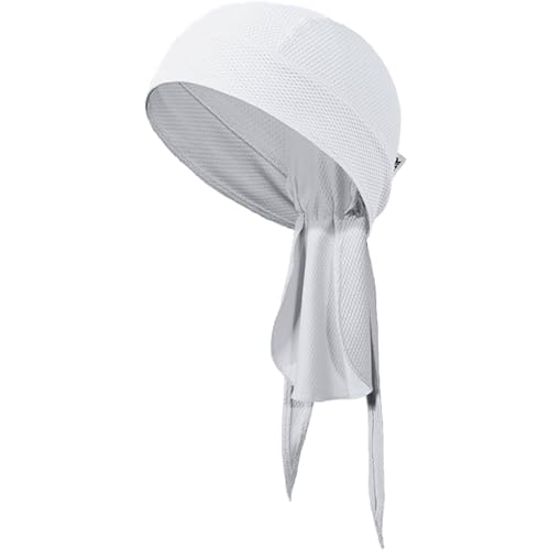 VIAUMBR Bandana Cap KopftüCher Kopfbedeckung Herren Damen Sommer Durag Piraten Fahrrad Kopftuch Piratentuch Tuch Pirat Weiß von VIAUMBR