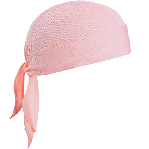 VIAUMBR Bandana Cap Unterm Radhelm Sommer Kopftücher Fahrrad Mütze Kopftuch Piraten Tücher Luftiger Stoff Für Schwimmen Joggen Laufen Wandern Berggehen Radfahren und Motorrad (Rosa) von VIAUMBR