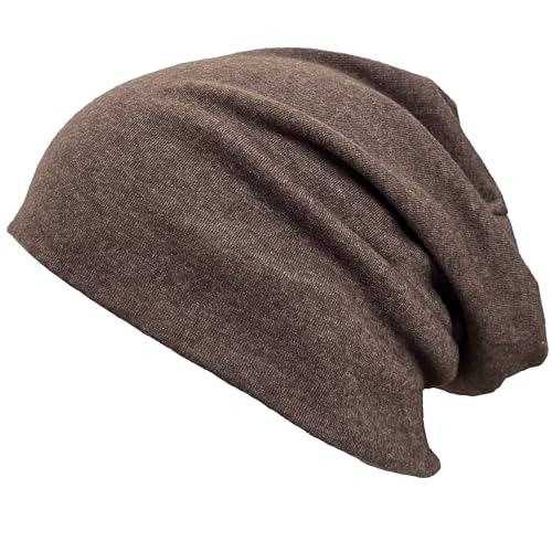 VIAUMBR Beanie Herren Damen Mütze Kopfbedeckung Haube Laufmütze Sportmütze Wintermütze Fahrradmütze unter Helm Radfahrer Laufen Herbst Winter Braun von VIAUMBR