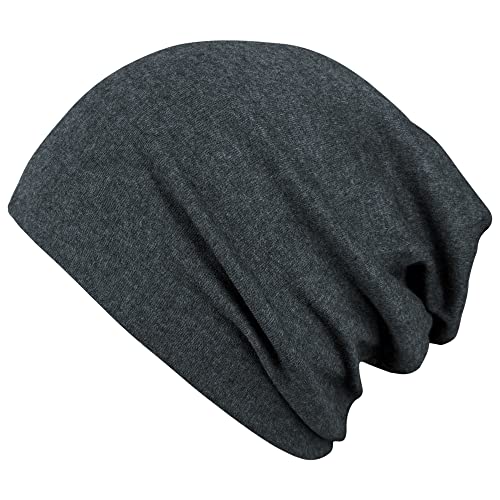 VIAUMBR Beanie Herren Damen Mütze Kopfbedeckung Haube Laufmütze Sportmütze Wintermütze Fahrradmütze unter Helm Radfahrer Laufen Winter Herbst Dunkelgrau von VIAUMBR