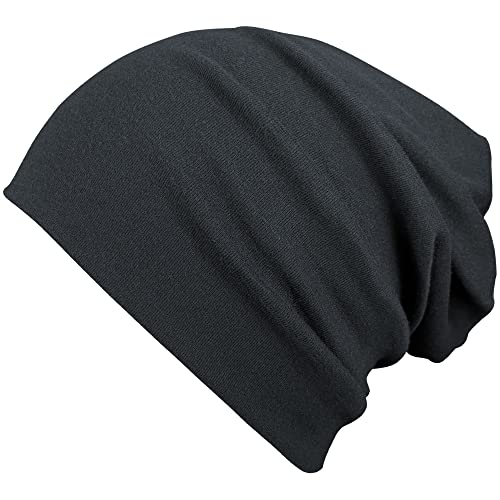 VIAUMBR Beanie Herren Damen Mütze Kopfbedeckung Haube Laufmütze Sportmütze Wintermütze Fahrradmütze unter Helm Radfahrer Laufen Winter Herbst Schwarz von VIAUMBR