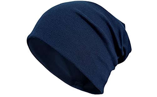 VIAUMBR Beanie Mütze Damen Winter Funktionsmütze Herren Haube Dünn Outdoor Wandern Herbst Dunkelblau von VIAUMBR
