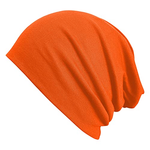 VIAUMBR Beanie Mütze Damen Winter Funktionsmütze Herren Haube Dünn Outdoor Wandern Herbst Orange von VIAUMBR