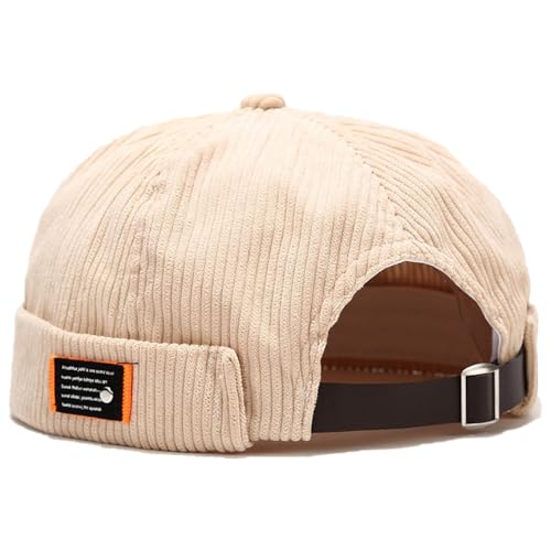 VIAUMBR Dockermütze Kappe Docker Cap MüTZE Hut Kopftuch Fischermütze Herren Damen (34 Beige) von VIAUMBR