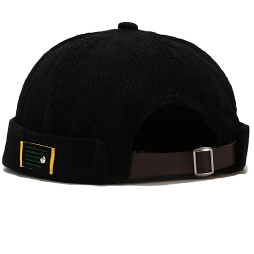 VIAUMBR Dockermütze Kappe Docker Cap MüTZE Hut Kopftuch Fischermütze Herren Damen (34 Schwarz) von VIAUMBR