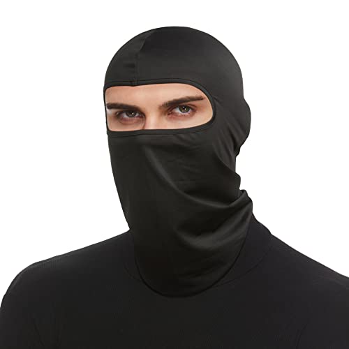 VIAUMBR Sturmhaube Balaclava Dünn Motorrad Gesichtshaube Skimaske Motorradmaske Fahrrad Gesichtsmaske Atmungsaktiv Sonnenschutz Herren Damen Sommer (V029 Schwarz) von VIAUMBR