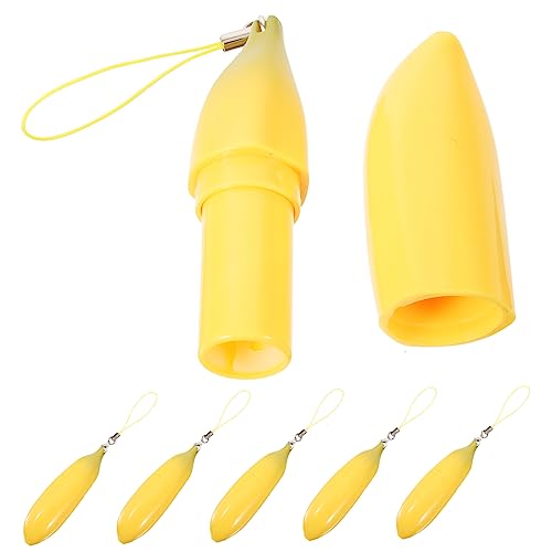 1 Satz Lip Balm Röhrchen Leere Lippenbalsam Behälter Banane Form Für Diy Lippenpflege Reisen Und Aufbewahrung Von Lippenöl Und Lipgloss 6 Stück von VICASKY