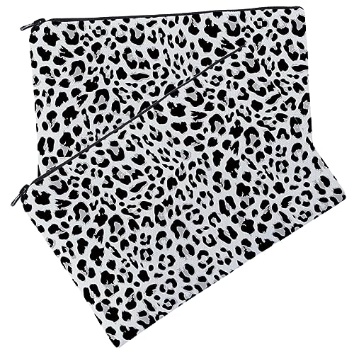 2 Stück Leoparden Make Up Kleine Kosmetiktasche für Reisen für Lippenstift Zahnbürste und Kosmetikartikel Leicht und Praktisch für Damen von VICASKY