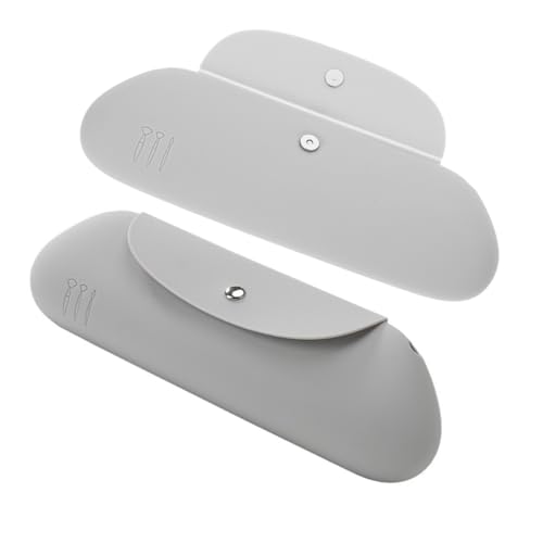 VICASKY 2stücke Kosmetikpinseltasche Aus Silikon Tragbarer Make-up-pinselhalter Mit Klickverschluss Organizer Für Beauty-Tools Zum Reisen von VICASKY