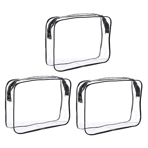 VICASKY 3stücke Transparente wasserdichte Kosmetiktaschen Große Reise-Organizer Für Make-up Und Toilettenartikel Leicht Und Tragbar Für Zuhause Und Unterwegs von VICASKY