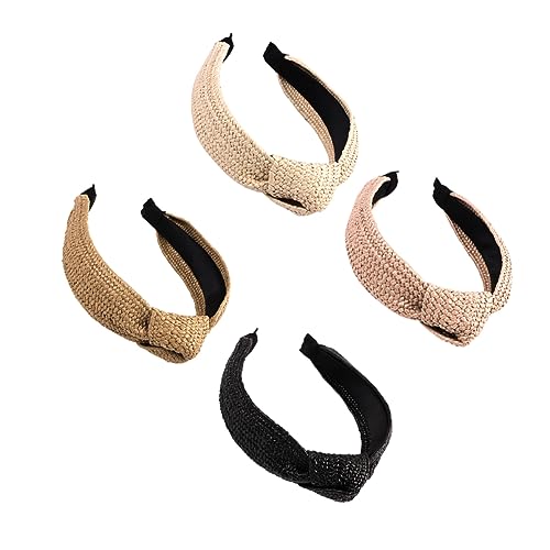 VICASKY 4stücke Geknotetes Stirnband Knoten Dekoratives Haarband Strand Haar Gewebtes Frauen Stirnbänder Haarband von VICASKY