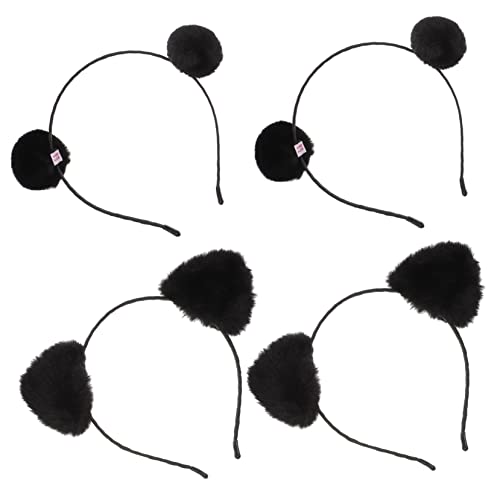 4 Stück Teiliges Katzenohren Haarband mit Flauschige Haarschmuck für Partys und Elastisch und Komfortabel von VICASKY