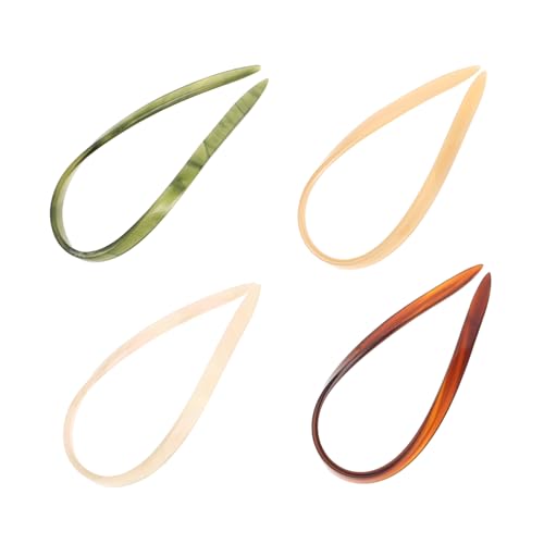 4 Stück U Förmige Haarnadeln für Damen Minimalistische Französische Haarschmuck für Brötchen für Partys und Hochzeiten Meliert von VICASKY