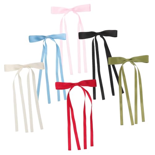 6 Stück Teiliges Haarklammern mit Schleifen und Entenschnabel Dekorative Haarspangen für Damen Rutschfeste Haarschmuckclips für Besondere Anlässe von VICASKY