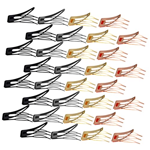 60 Stück Metall Haarspangen Praktische Snap Haarklammern für Damen Vielfältige Haaraccessoires für Individuelles Hairstyling Gunmetal Roségold von VICASKY