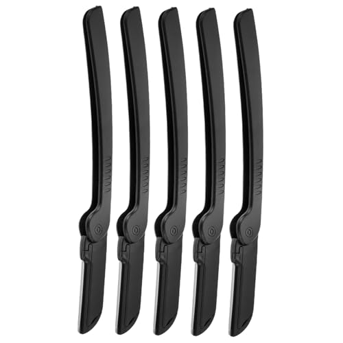 Faltbarer Augenbrauenrasierer mit Netzschutz Wiederverwendbares Rasierwerkzeug für Sanftes Augenbrauenschneiden und Gesichtsrasur Teiliges mit Hautschützendem von VICASKY