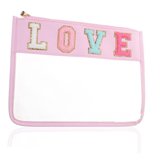 Kosmetiktasche Damen Wasserdichter Reißverschlussbeutel mit Love Multifunktionale Aufbewahrung für Makeup Snacks Persönliche Gegenstände für Reisen von VICASKY