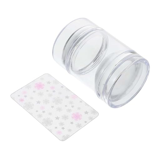 Nail Art Stamper Set Transparenter Silikon Stempel mit Französischem Nagelstempelkopf und Stanzplatte für Diy Nagelkunst Schmetterlingsmuster und Präzise Anwendung von VICASKY